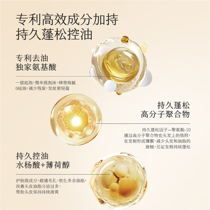 半亩花田控油洗发水去屑止痒洗沐套装蓬松柔顺香氛洗发露沐浴露持久留香 轻盈控油洗发水750g