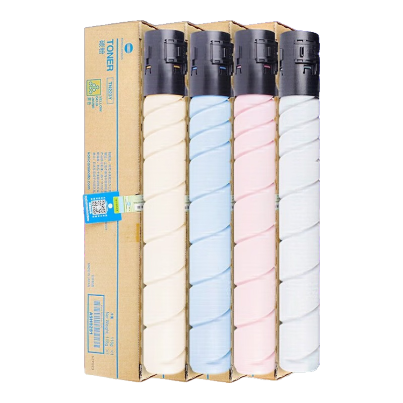 柯尼卡美能達 TN223原裝粉盒 柯美C226/C266復印機原裝碳粉美能達墨盒粉倉CMYK TN223【標容一套黑彩四色】