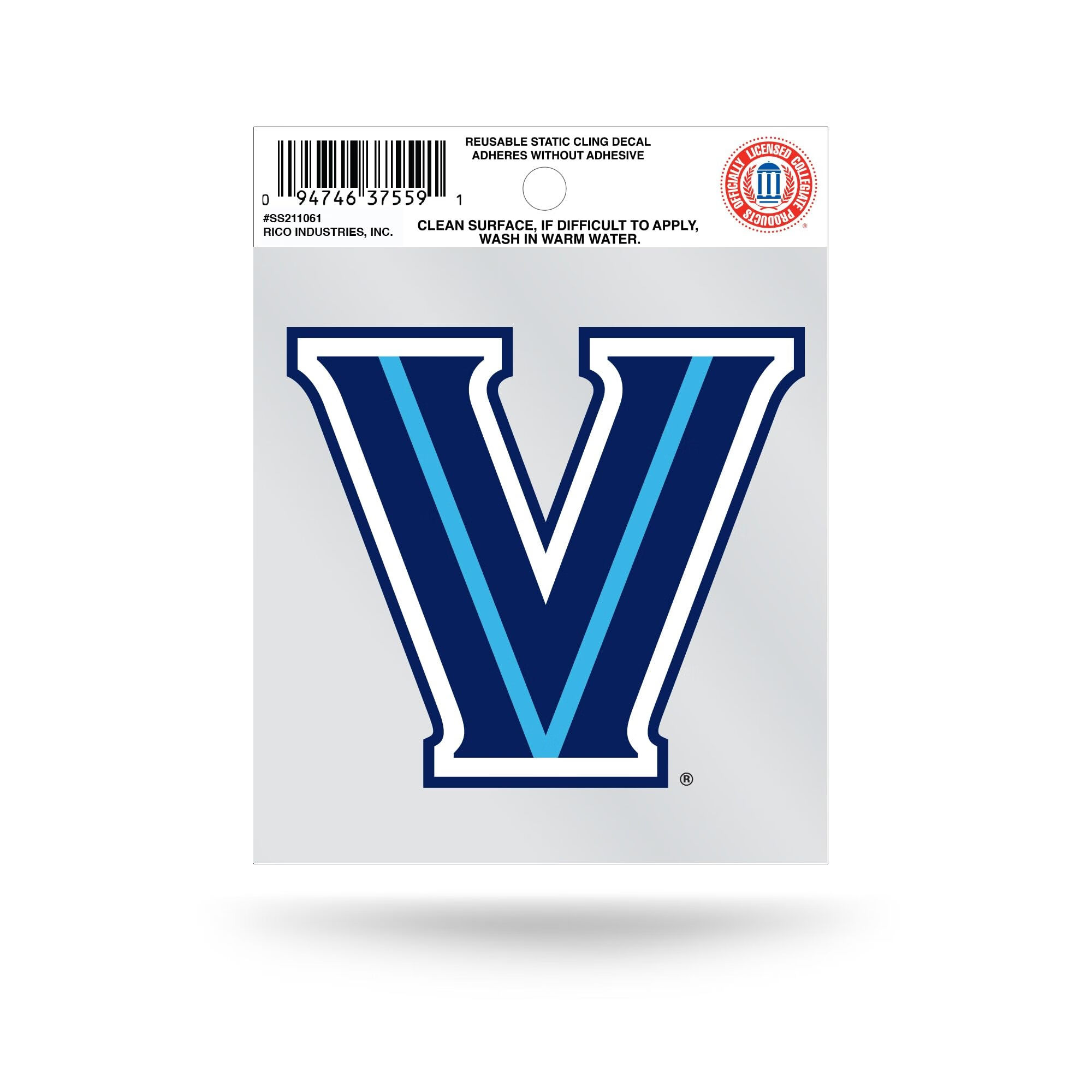 rico industriesncaa 维拉诺瓦野猫队小型静电吸附贴花 球队颜色 均码