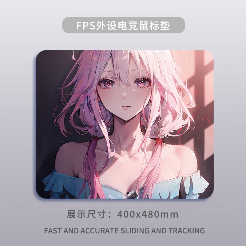 星泽纪游戏鼠标垫电竞大号加厚动漫二次元女FPS细面防滑创意桌垫锁边办公小号男生护腕家用定制滑鼠垫 GR926【细面亲肤锁边】 360x300x4mm