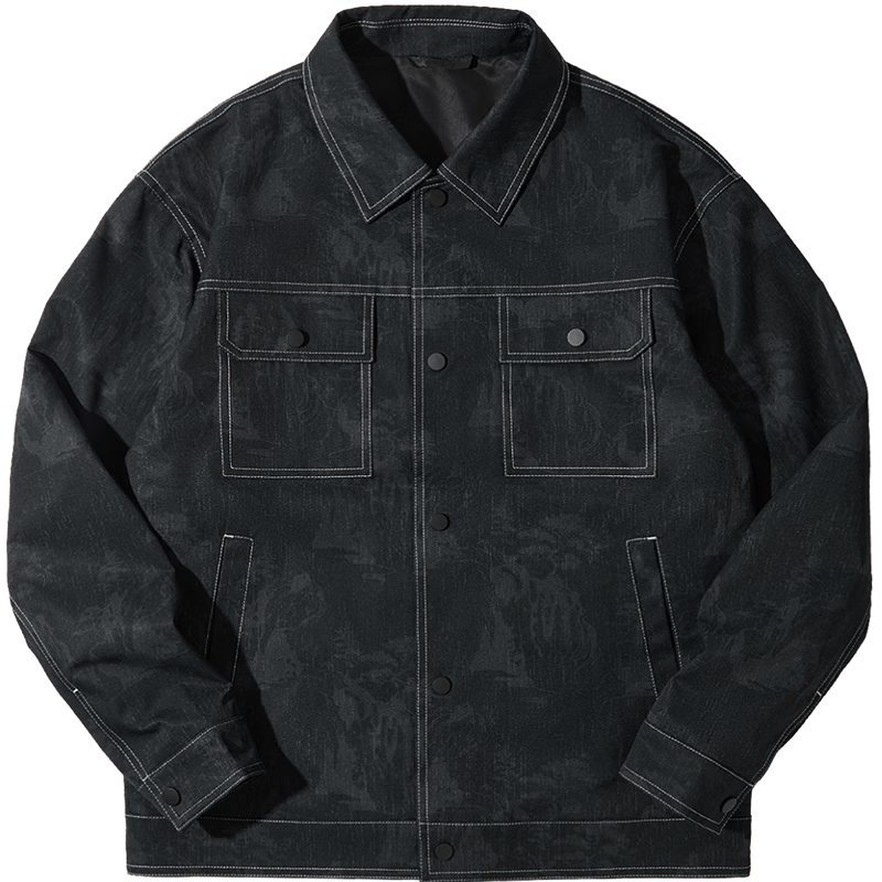 海澜之家（HLA）夹克男【曹骏同款】上海时装周外套男秋季 藏青花纹99 L 175/92A 推荐137~150斤