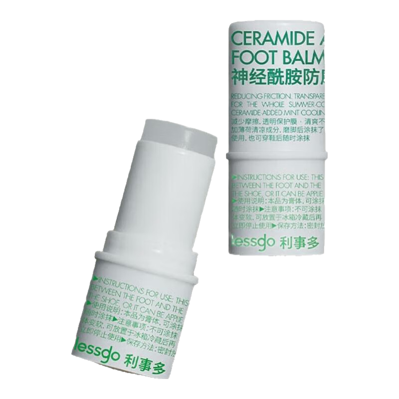 利事多（lessgo）隱形防磨腳膏6g磨腳神器新鞋高跟鞋護(hù)腳膏防磨腳跟防水泡護(hù)腳霜 3支裝 6g/支
