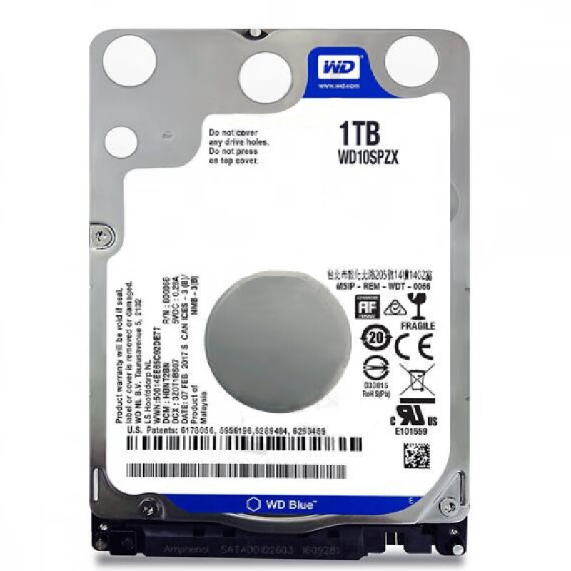 西部数据（WD）1T蓝盘128M 7MM笔记本硬盘500G黑盘PS游戏盘2.5寸SATA 西数、日立、东芝品牌 500GB
