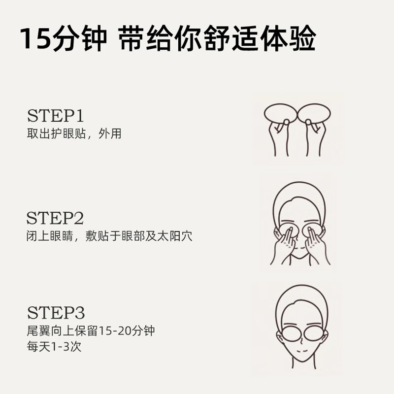 同仁堂护眼贴冷敷贴叶黄素决明子学生儿童青少年眼疲劳眼干眼涩视力模糊 叶黄素艾草冷敷眼贴【3盒60贴】