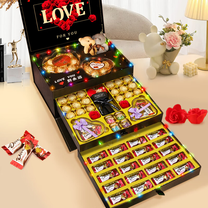 德芙典趣 巧克力礼盒474g 福美佳糖果 休闲零食 生日礼物送女友伴手礼