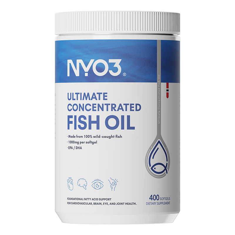 NYO3 深海鱼油软胶囊400粒 高纯度omega3原装进口鱼肝油