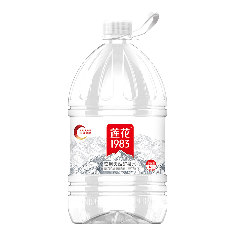 蓮花1983天然礦泉水飲用水大瓶整箱含天然礦物質(zhì)泉水泡茶水大桶裝5L裝 天然礦泉水5L*4桶*2箱（共8桶）