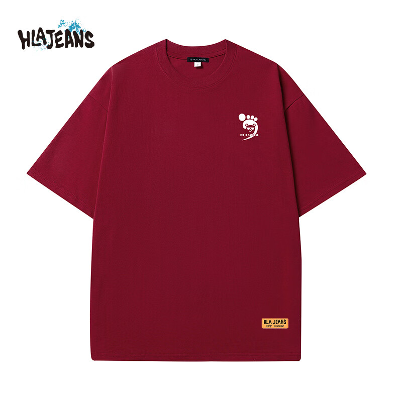 黑鲸纯棉短袖男萌趣简约纯棉短袖女夏新款潮时尚舒适透气百搭t恤宽松