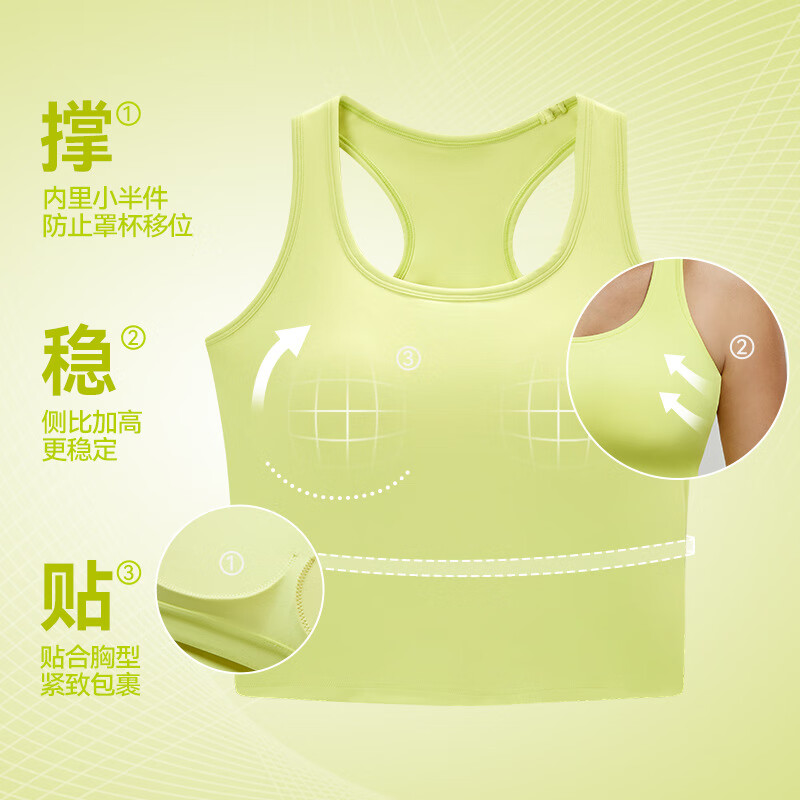 SHEA|Curve 大码运动服女聚拢遮副乳背心性感塑身美背健身瑜伽背心 粗麦粉 3XL (3码/推荐175-200斤)