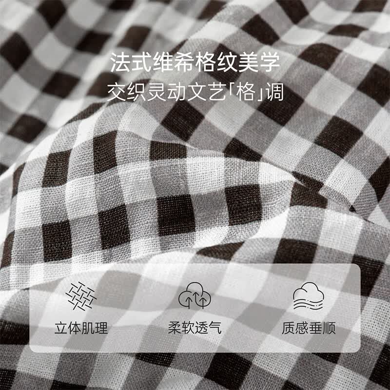 BabyloveHome【清仓】女宝宝帽子夏季遮阳帽婴儿法式洋气格纹防风帽外出太阳帽 维希风尚 46cm(根据宝宝头围选择)