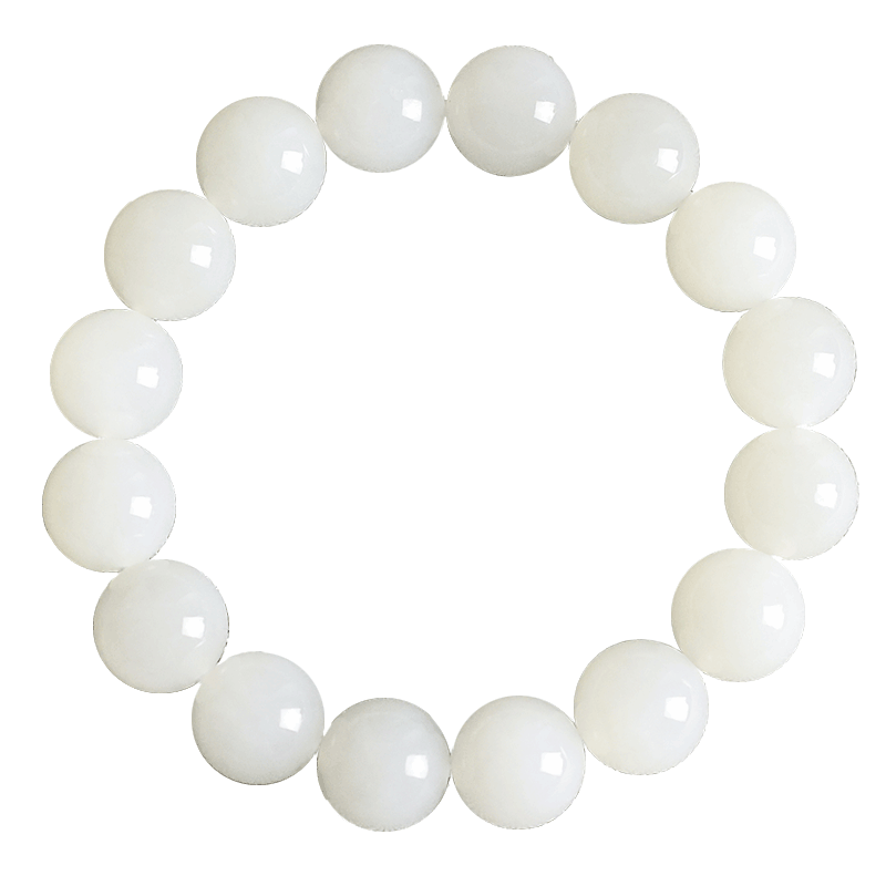 玉缘玉缘【强推款】扬州玉器厂和田玉白玉手串11mm男士圆珠16颗白度好