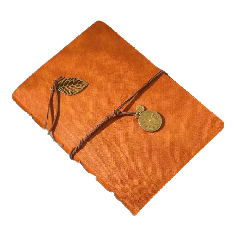 協(xié)同 相冊(cè)本紀(jì)念冊(cè)出游復(fù)古皮質(zhì)文藝DIY手工活頁(yè)創(chuàng)意粘貼式覆膜旅游生日 珊瑚橘大號(hào)（21*27）32張覆膜黑卡20張牛皮紙