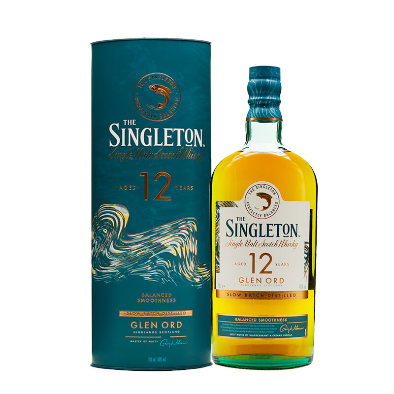 苏格登THE SINGLETON 洋酒苏格兰单一麦芽威士忌 橡木桶纯麦700ml  12年
