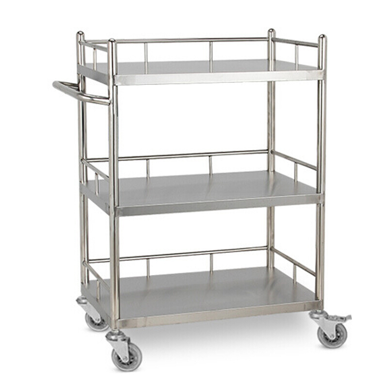 不锈钢焊接推车 推车医疗器械台医院用手术推车美容纹绣小推车抢救车