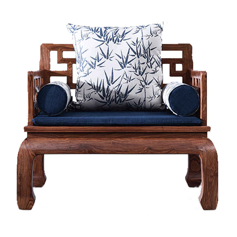 【1件6.8折】质木匠 红木家具非洲花梨(学名:刺猬紫檀)沙发实木沙发组合新中式客厅家具明清古典仿古 六件套【1+1+3+茶几+边几*2】