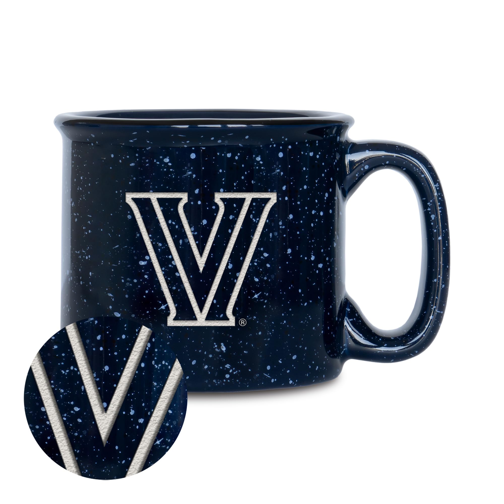 rico industriesncaa 维拉诺瓦野猫斑点 12 盎司激光雕刻篝火马克杯