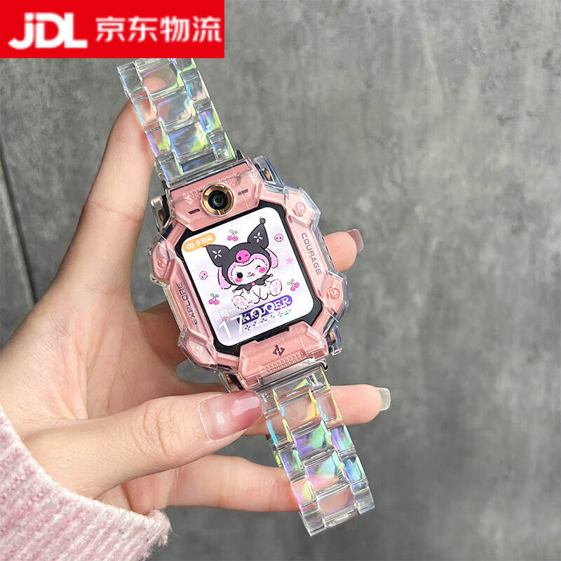 炫戴适用小天才z11/z9/z10电话手表z8表带z6a/z7s透明z5儿童z6pro表链Q1A/D2a/Z1s保护壳套d3防摔夏天 炫彩透明+透明保护壳 适用：Z8a/z8/少年版