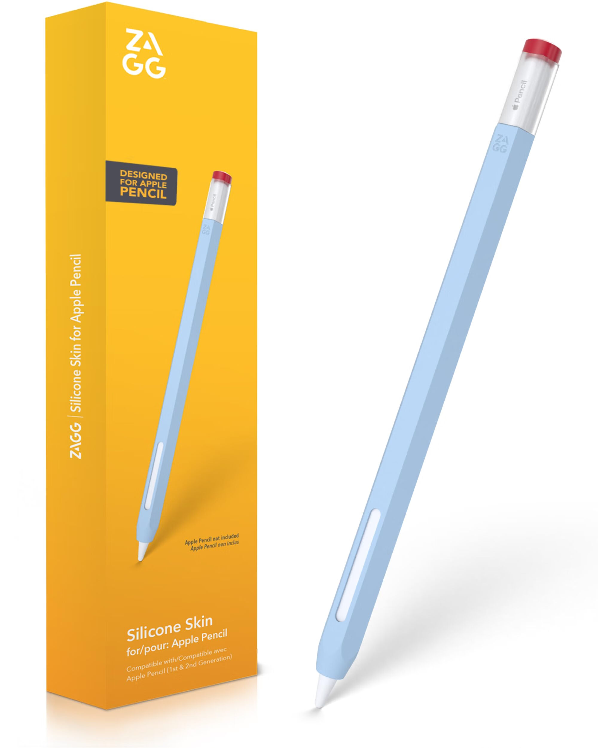 ZAGG 硅胶皮肤适用于 Apple 铅笔(第一代和第二代)和 ZAGG 手写笔
