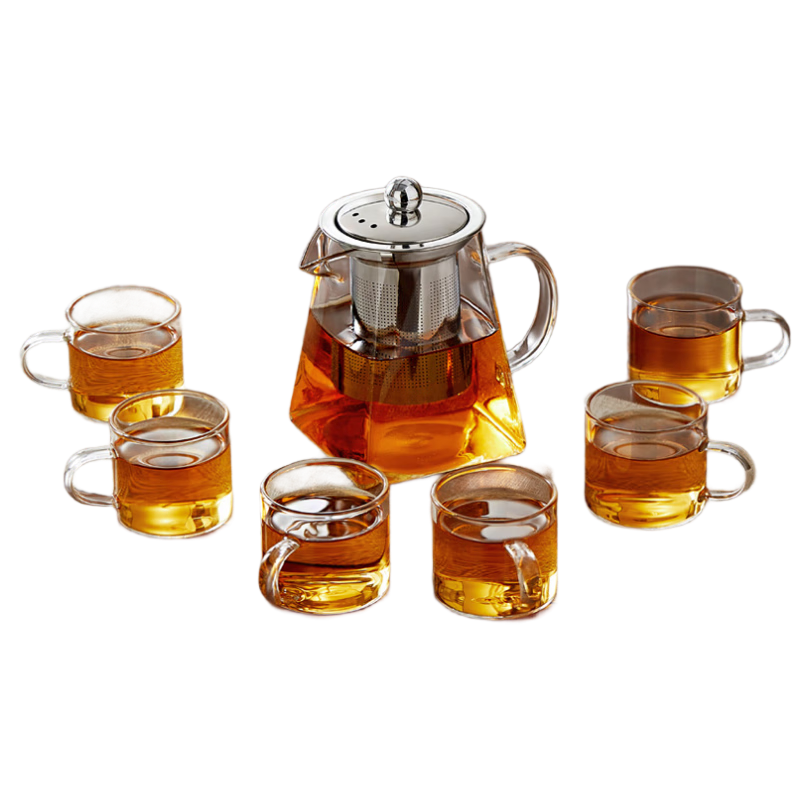 泥也茶壶玻璃茶具泡茶杯办公室喝茶壶高硼硅耐热玻璃壶加厚耐高温专用