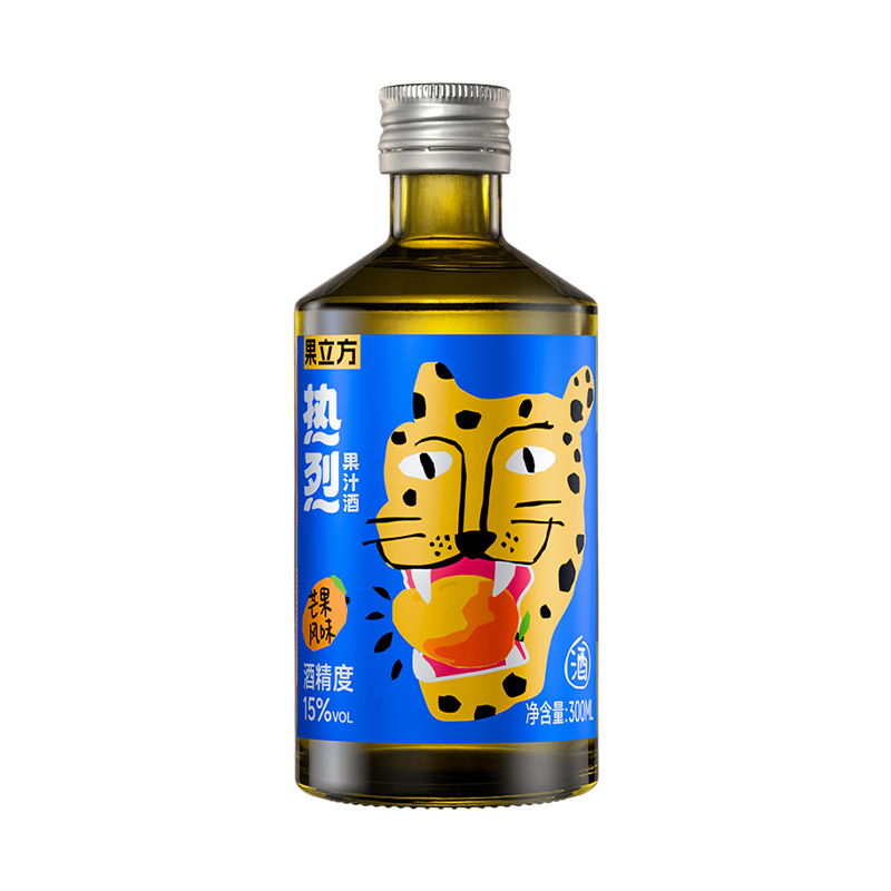 江小白 果立方热烈果汁酒 芒果味果汁酒  15度 300ml 单瓶装 