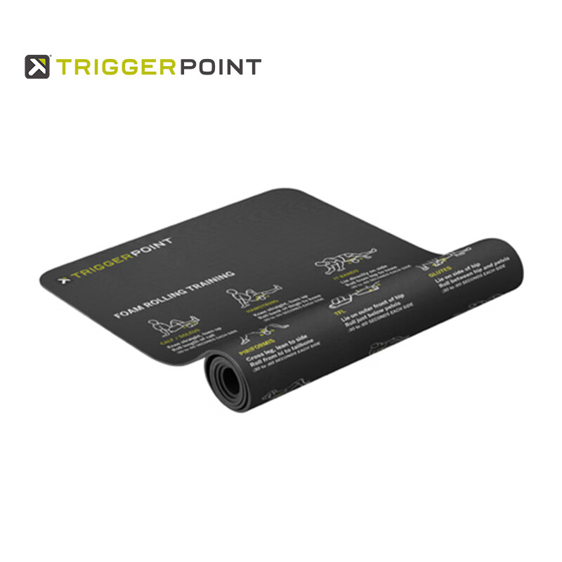 TRIGGERPOINT瑜伽垫PVC材质加厚吸汗防滑旅行健身垫 黑/约183*61cm/吸汗防滑/PVC材质