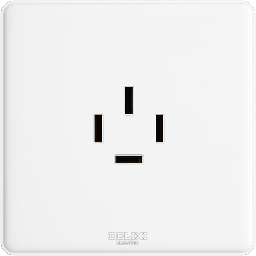 德力西(DELIXI)開關(guān)插座面板 815系列86型三相四線插座16A