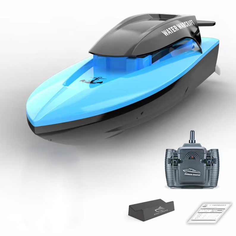 马丁兄弟（Martin brother）水上遥控船玩具男孩黑科技高速双涡喷射遥控船大马力快艇大号电动 遥控快艇-蓝色[不配电池]自配7号