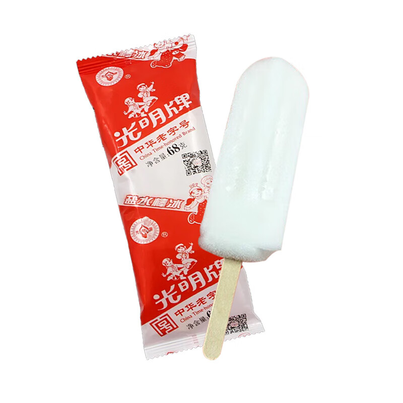 光明鹽水棒冰冰激凌老上海懷舊冰棍冷飲夏日解暑雪糕融化包賠 光明鹽水棒冰36支