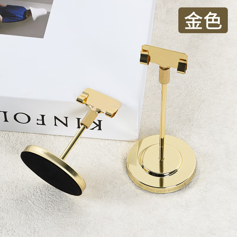 HKNX金屬桌牌桌面卡片夾子臺(tái)簽立牌立式便簽夾名片展示架標(biāo)簽擺放支架 金色【7CM】高 1個(gè)