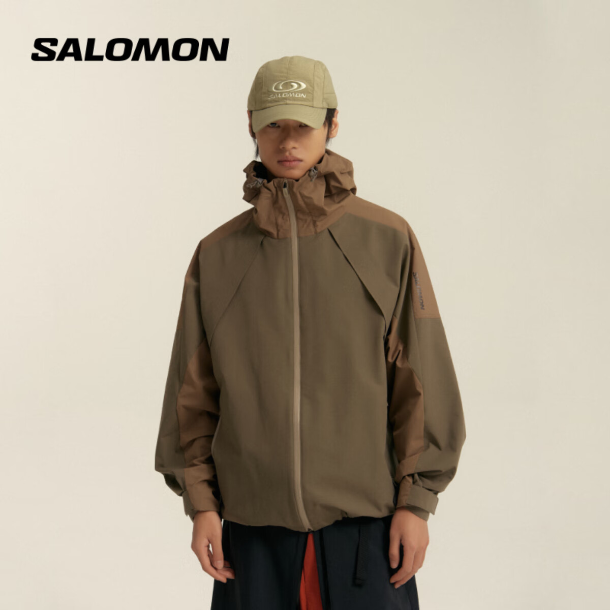 萨洛蒙（Salomon）男款 户外运动潮流休闲服透气夹克外套SLATE GORETEX WSP JKT 驼色 C28025 XL