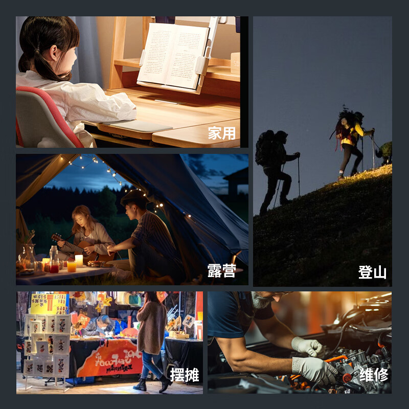 牛王太阳能露营灯超长续航野营帐篷氛围灯户外充电照明应急灯停电家用 大号【QQ-12A】4800mAh-14W