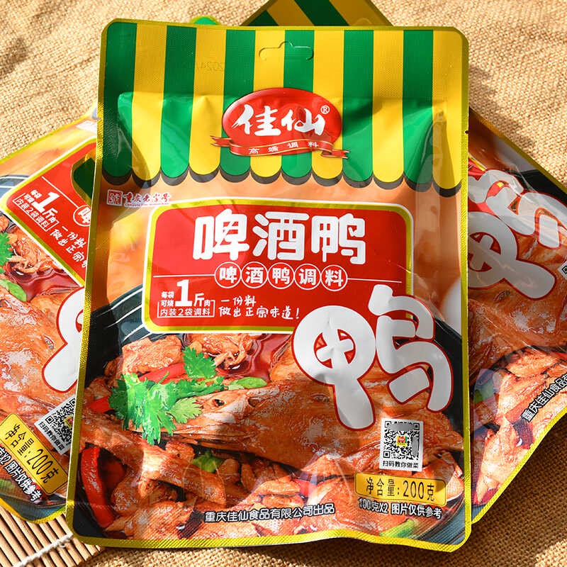 重慶啤酒鴨調(diào)料200g燒雞排骨底料紅燒肉醬料香辣辣椒醬包 1袋