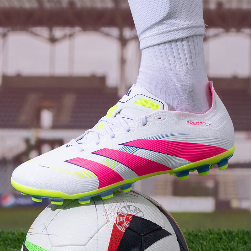 阿迪达斯（adidas）PREDATOR猎鹰25足球鞋男 26春季新款AG短钉中端成人足球鞋 【猎鹰25】白色/晒图退10 建议拍大一码 42.5 (270mm)