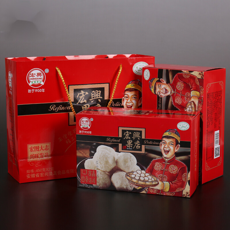 幸鸾安徽阜阳特产宏兴果店果子花果全果 精制糕点 糕点 界首 盒装450g