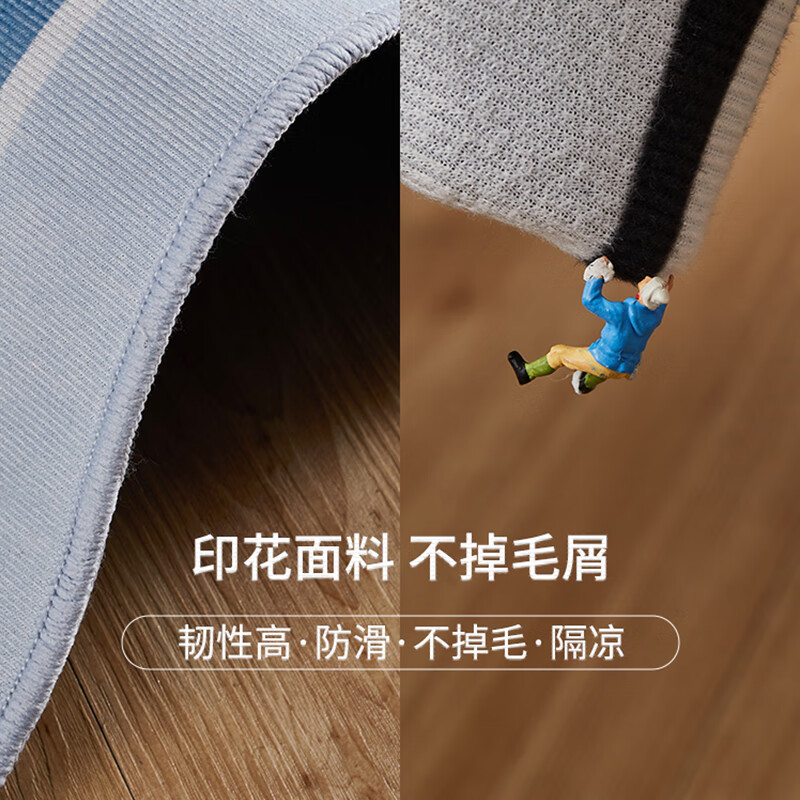 KAYE卡通床边毯可爱ins风儿童卧室床前家用客厅榻榻米飘窗简约免洗毯 五只恐龙 60x160 cm