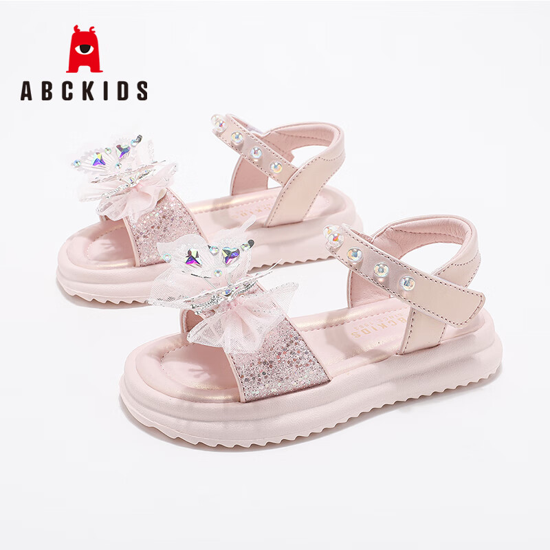 ABC KIDSͯЬ2025�ļ��¿������ɰ�������͸������Ůͯ������Ь ��ɫ 27 ���ڳ�16.7CM/����ų�16.2CM