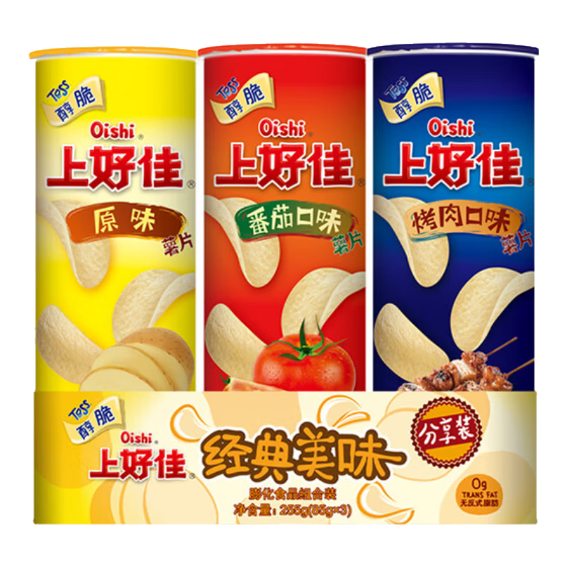 �Ϻü� ������Ƭ������ ԭζ+����+�����ζ 85g/�� 9.8Ԫ