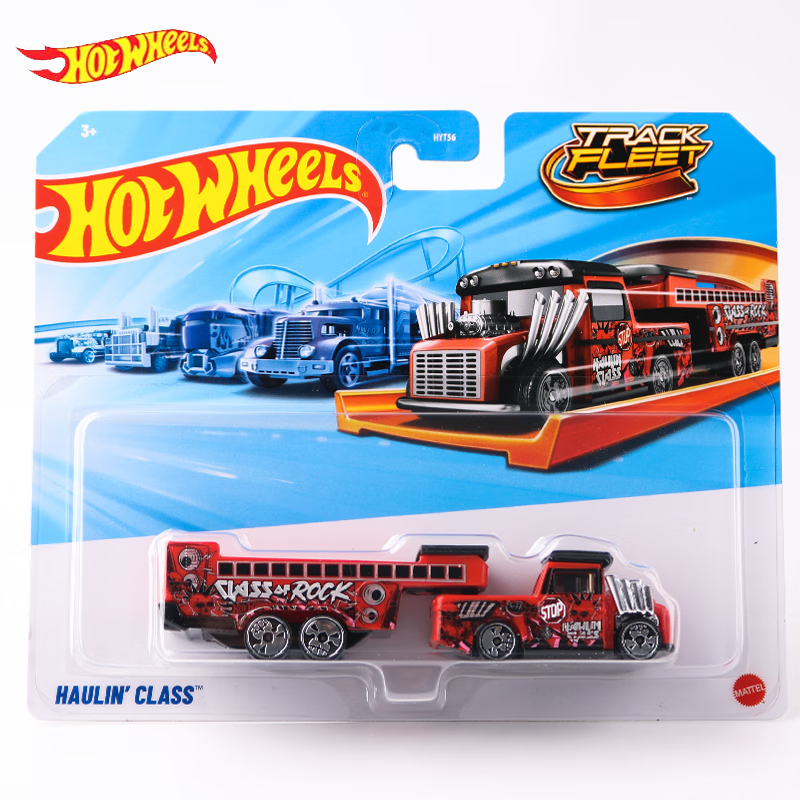 風(fēng)火輪（HOT WHEELS）軌道運輸車(chē)系列合金小車(chē)男孩兒童玩具車(chē)賽車(chē)變形金剛擎天柱拖車(chē) 亡靈節涂裝運輸車(chē)