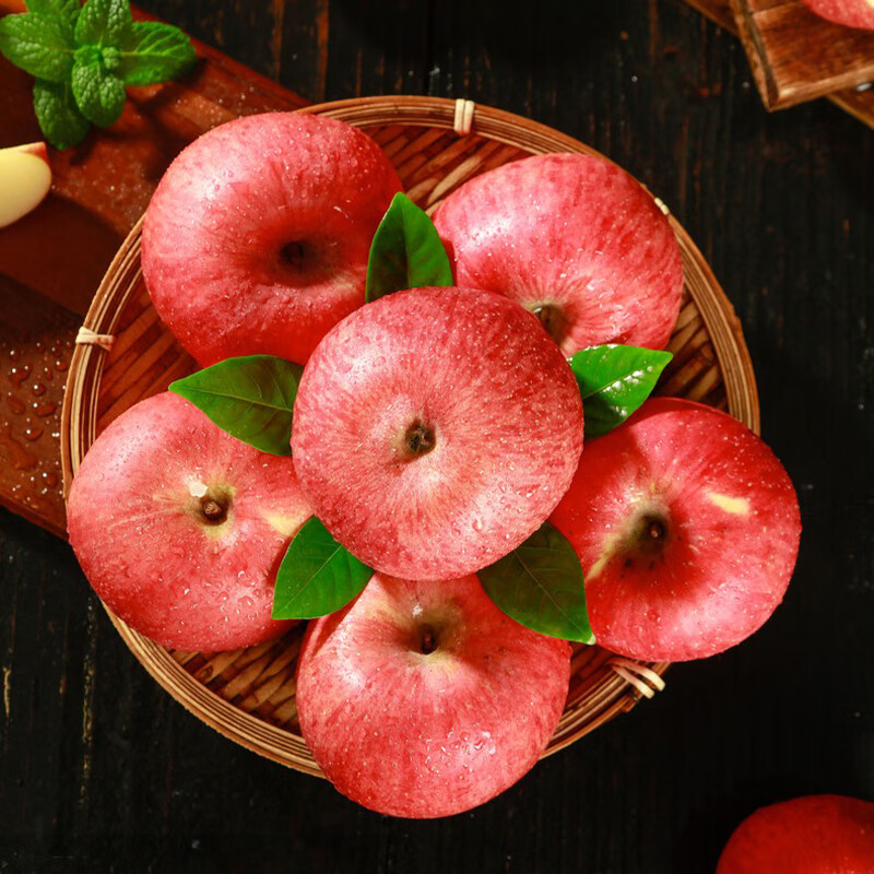 冉沃优选陕西洛川红富士苹果当季新鲜水果脆爽多汁果肉细腻源头直发整箱 净4.5斤品质大果  80-85mm果径