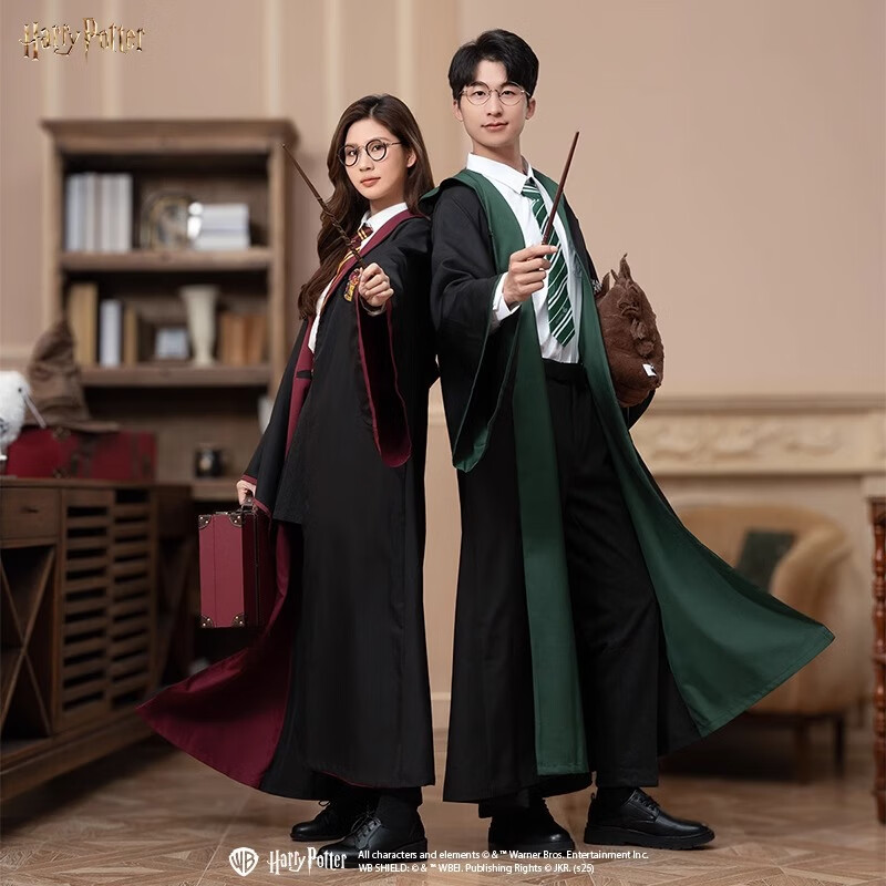 哈利·波特魔法袍霍格沃茨学院魔法袍格兰芬多披风长袍COS衣服生日礼物正版 格兰芬多【赠霍格沃茨礼包】 M