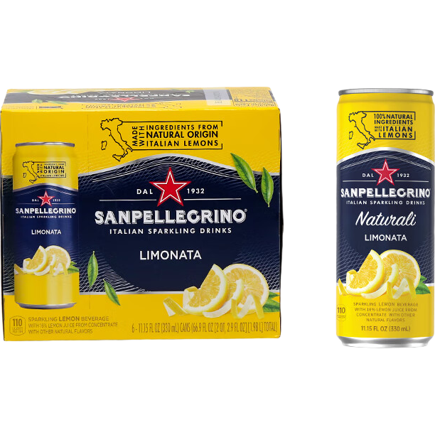 圣培露（S.Pellegrino）含气柠檬果汁饮料330ml*24罐/箱