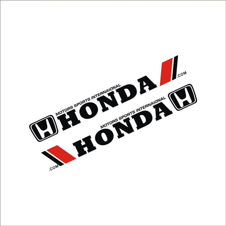 丽田汽车车身装饰贴纸车门个性运动感车贴改装划痕遮挡反光车贴拉花 75X9.5厘米 一对黑色本田