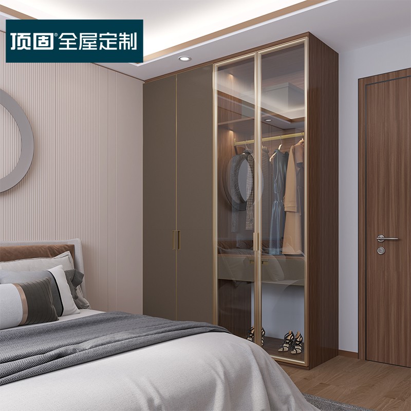 顶固全屋定制家具主卧衣柜玻璃门四门大衣柜餐厅边柜客厅酒柜收纳柜