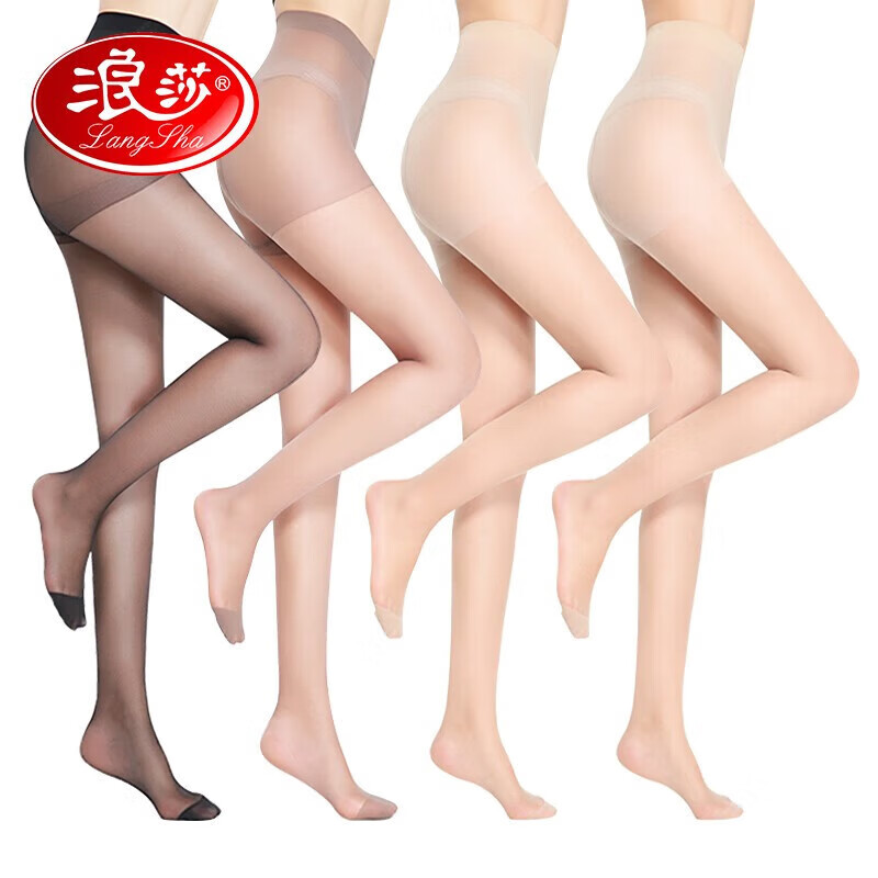 浪莎丝袜女连裤袜夏季薄款防勾丝长筒黑肉色夏天隐形打底袜 肤色【独立包装】 1条 均码