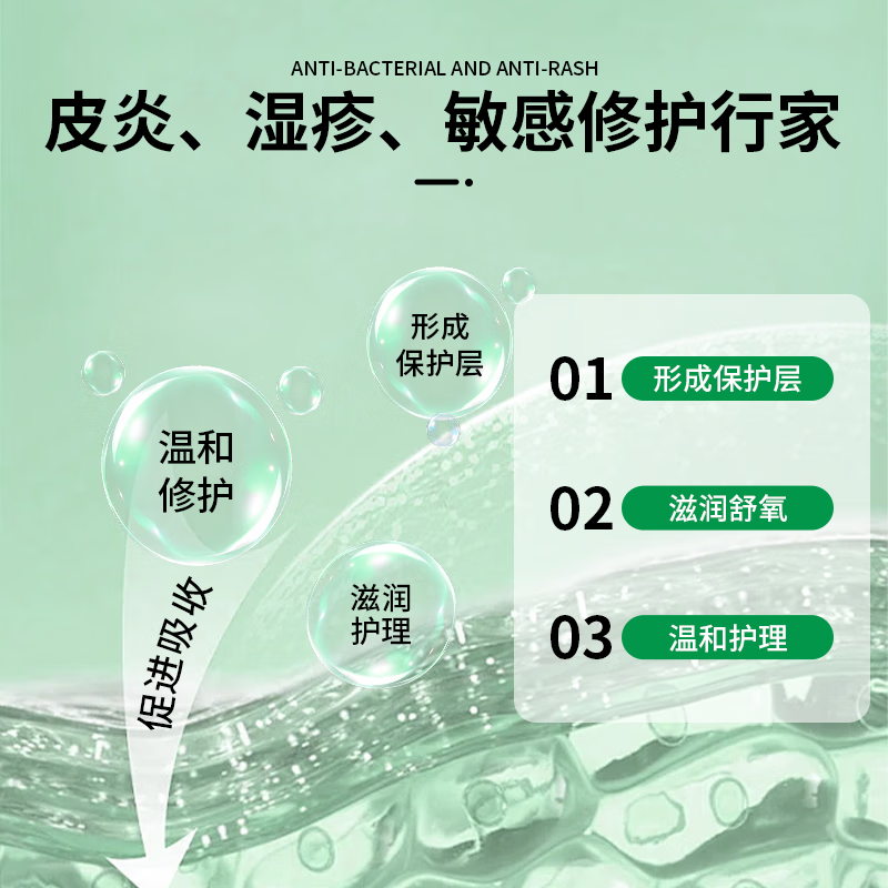 兰牛湿疹软膏医用凝胶皮炎尿布疹红屁股淹脖子口水疹奶癣痒子孕妇婴 五瓶平均每瓶82.8【巩固装】