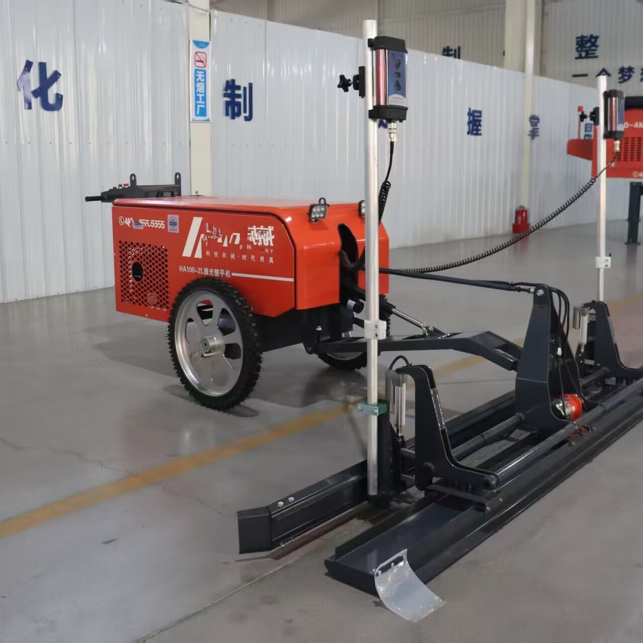 hw混凝土激光整平机四轮车手扶双轮混凝土地坪广场车库整平机激光