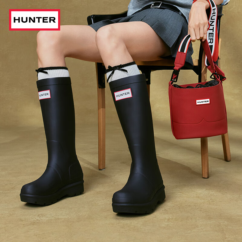hunter雨靴移动绿洲经典惠灵顿高筒靴2.