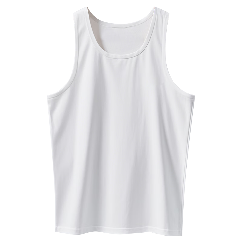 浪莎男士背心纯棉打底衫薄款100%棉运动无袖汗衫圆领弹力跨栏背心