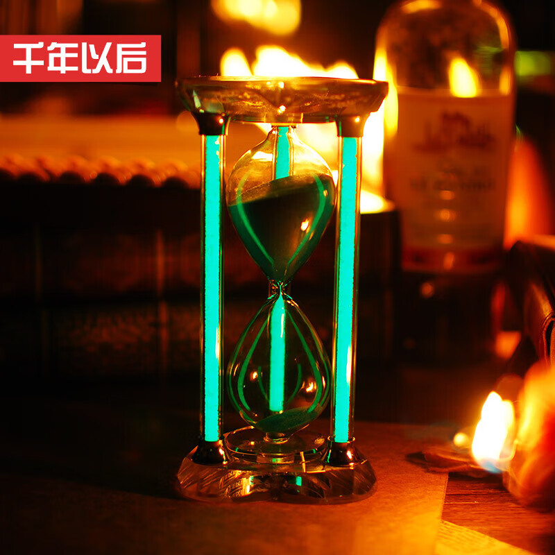 玖甸沙漏伴睡燈 夜光沙漏伴睡燈時(shí)間時(shí)光擺件創(chuàng)意個(gè)性計(jì)時(shí)器60分鐘女 15分鐘(夜光版)可愛(ài)粉