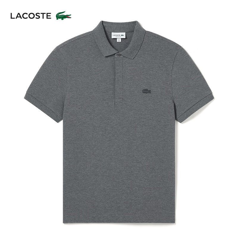 LACOSTE法國(guó)鱷魚男裝經(jīng)典簡(jiǎn)約百搭基礎(chǔ)款短袖T恤Polo衫|PH6290 050/深灰色 2XL 7 185